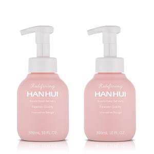 Quality Pink 10 OZ Pump Bottle , 300ml Plastic RPET Foaming Handwash Bottle wholesale