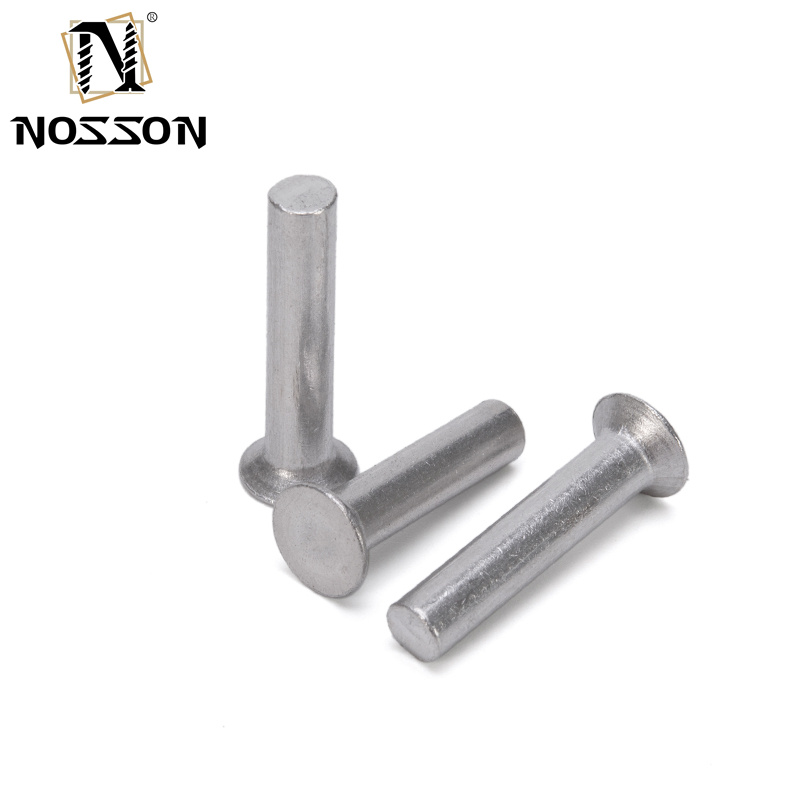 ANSI/ASME Standard Flat Head Solid Rivet Bright Finish and Stainless Steel/Aluminium Material for Heavy Duty Applications