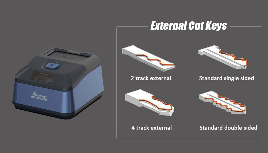 xhorse key reader external key bitting