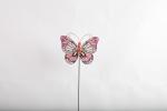 Hollow Out Colorful Metal Butterfly Outdoor Garden Decorations with Glass Beads