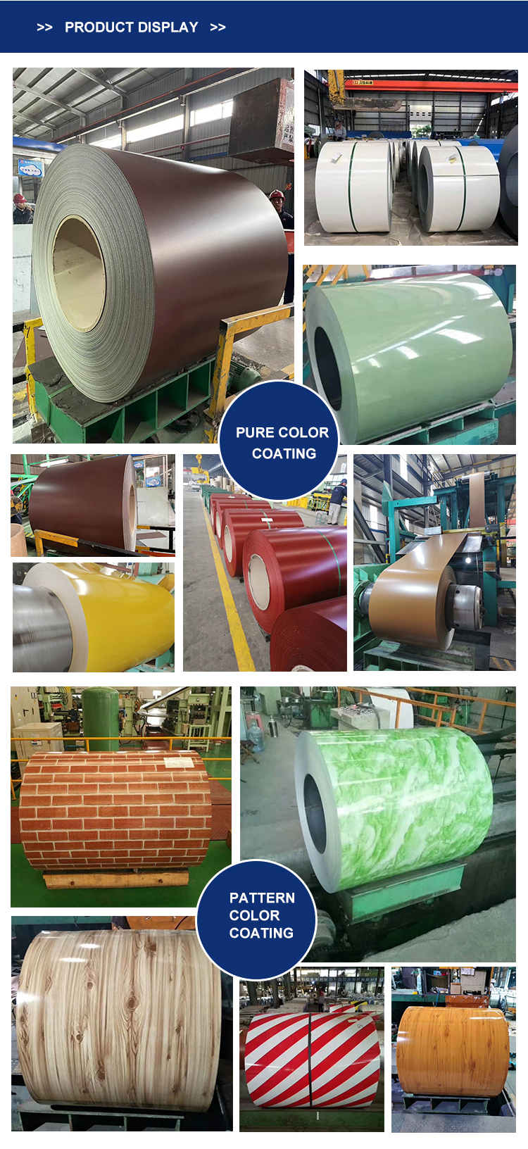 Customized Chinese Made Color Roll Pre Coated PPGI Galvanized Steel Plate for Pipe Making