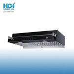 Black Kitchen Ventilating Fan Slim Profile Range Hood Wall Mounted