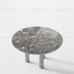 20mm Thick Sintered Stone Dining Table 180cm Silver Stainless Steel