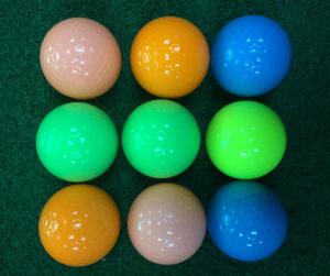 Quality color crystal golf ball with two pieces wholesale