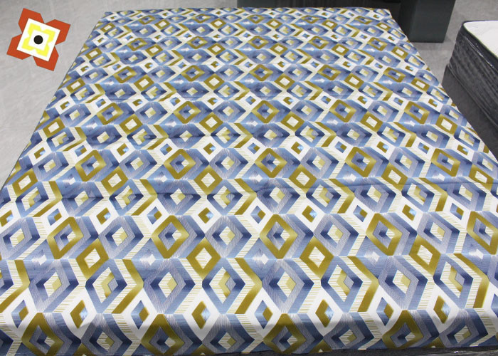 Gold Powder Dispersed Warp Knitted Printed Fabric 100% Polyester