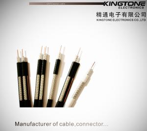 Quality RG11 CATV Coaxial Cable with Messenger Copper Clad Steel Conductor PE Jacket wholesale