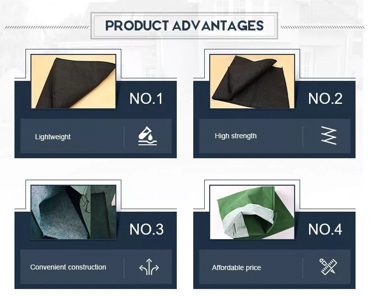 Geofabric Non Woven Geo Bags For Road Landfill Mine Projects