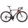 Buy cheap Black Red 1.2m SAVA Carbon Road Bike 700c Unisex With Double V Brake from wholesalers