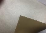 0.9 Mm Artificial Leather Fabric Pearlied Gold , Fake Leather Material For