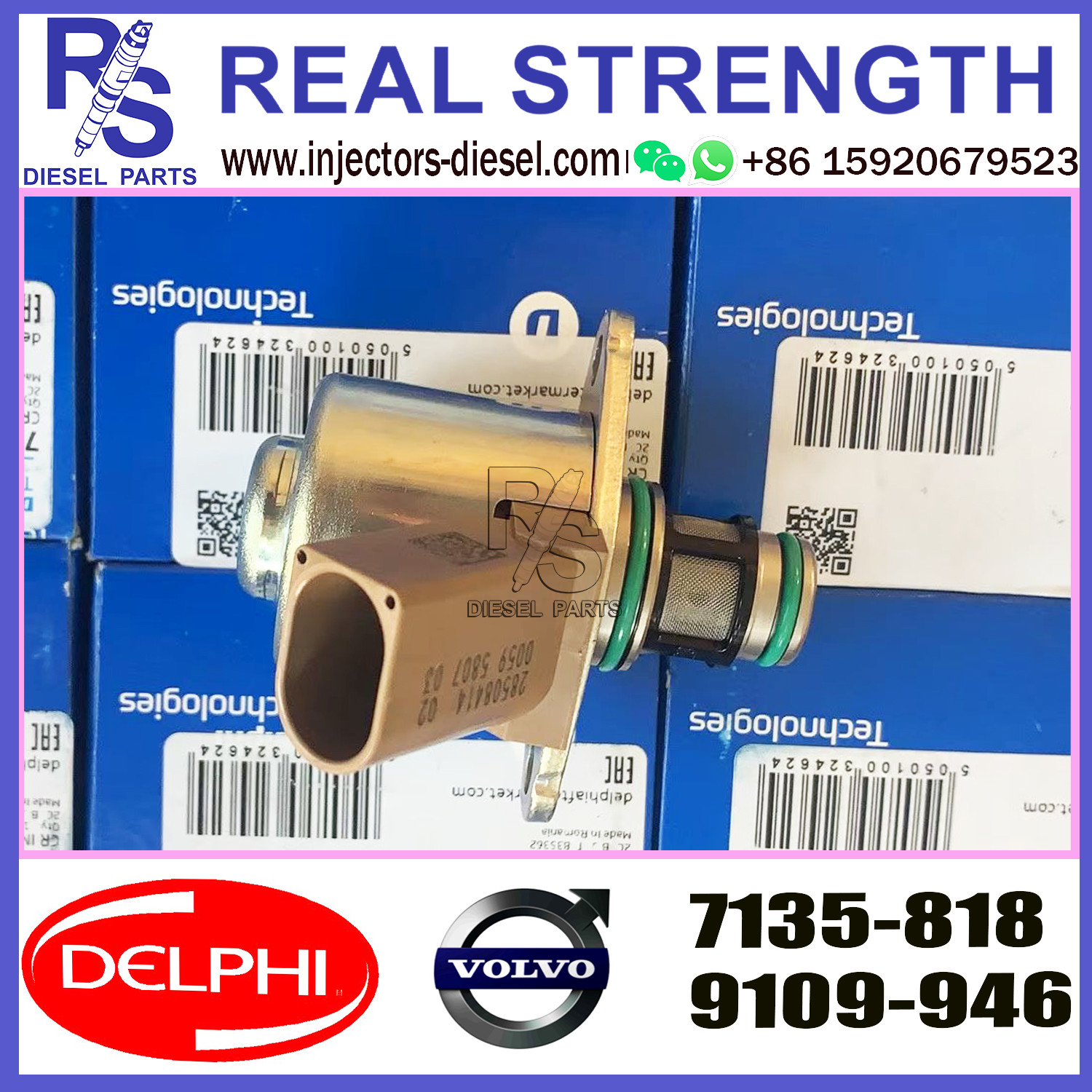 DELPHI original repair kit 7135-818, 28508414 inlet valve ASSY , IMV 9109-946 , 9109946 , 28233374 Common Rail Inlet val