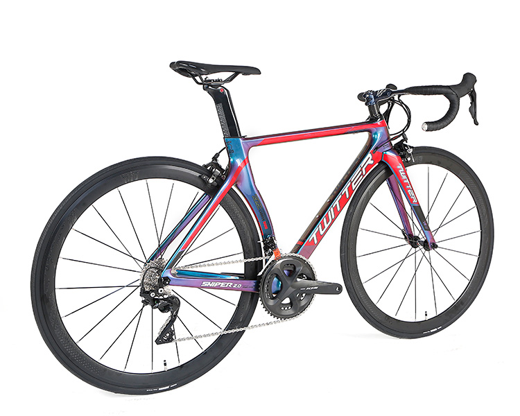 Long Lasting Carbon Fiber Touring Bike Holographic Colour Frame For Adults