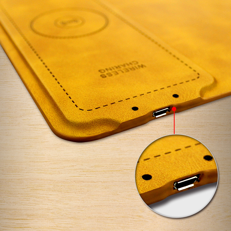 MOUSE PAD WIRELESS CHARGER 10w universal compatible Leather fast qi wireless charging charger mouse pad for Apple iPhone