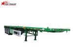 20-60Ft 3 Axles Flatbed Semi Trailer 12000x2496x1650mm 80T Payload