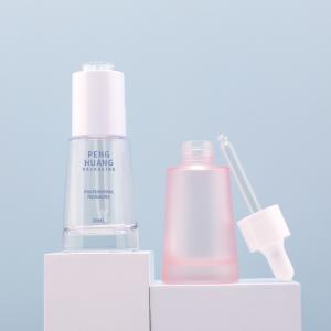 Quality 30ml Serum Oil Dropper Glass Bottle With Press Pump wholesale