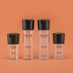 Quality PET 50ml 100ml Empty Foundation Plastic Pump Bottle Hot Stamping wholesale