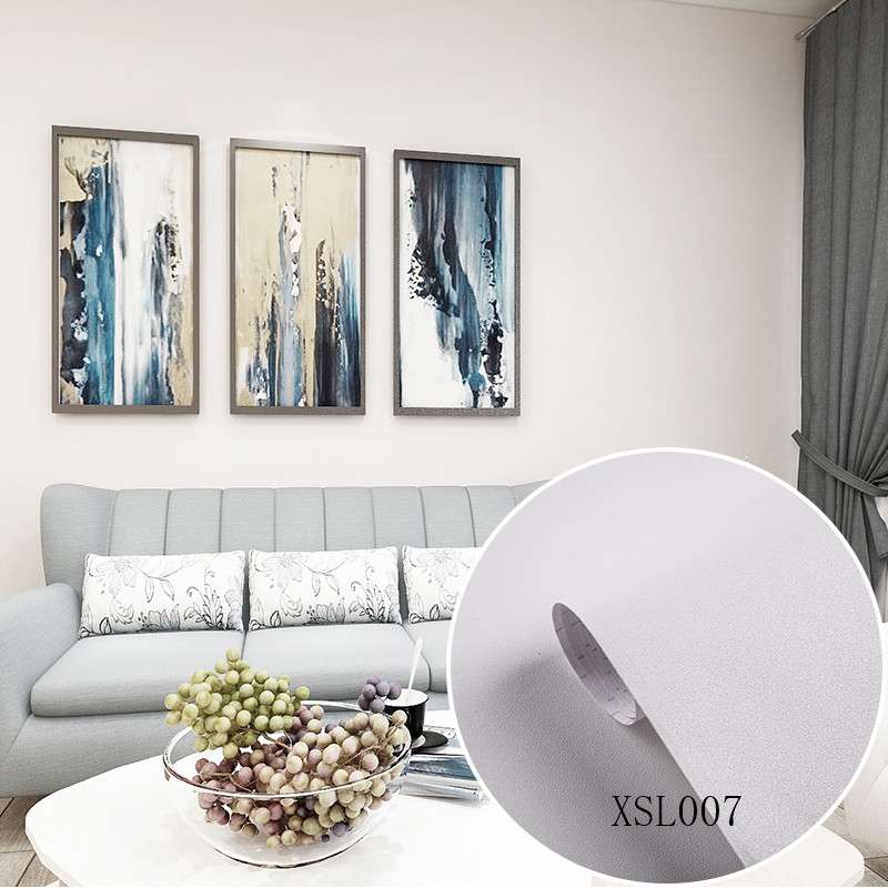 60cm/122cm Width Plain Color Cement Embossed Self Adhesive PVC Wallpaper for Interior Decoration Renovation Waterproof