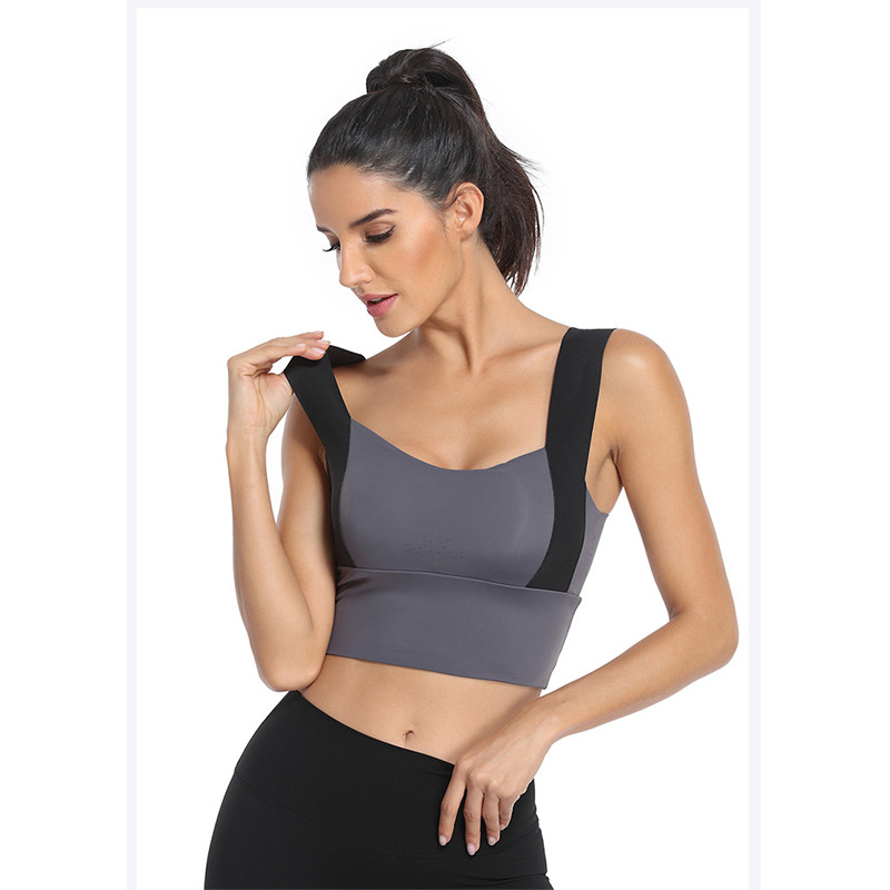Mesh Breathable Push Up Plus Size Sports Bra High Elastic Removable Padded