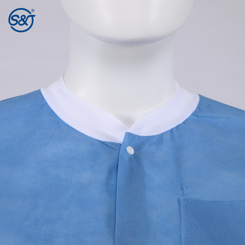 Stretchable Disposable Doctor Coat SMS Spunlace PP Disposable Medical Uniforms