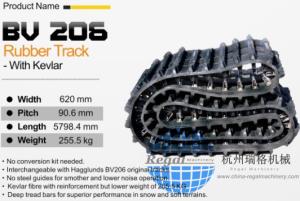 Quality Hagglunds bv206 rubber track wholesale