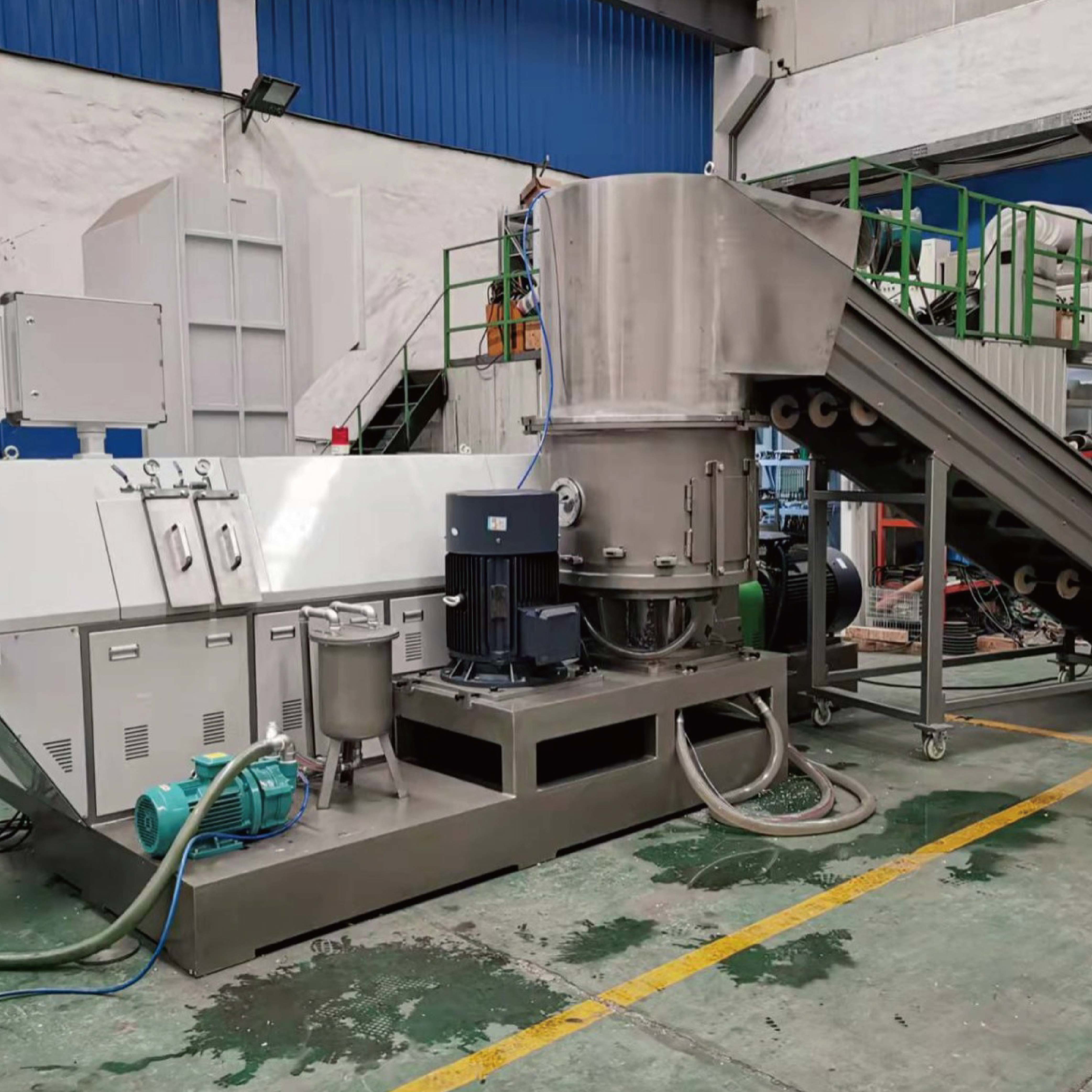 Double Stage PVC Plastic Granule Extruder Line , Pvc Granulating Extruder Customized