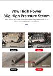 Waterless Car Wash Machine Steam Spraying System Copper and Stainless Steel