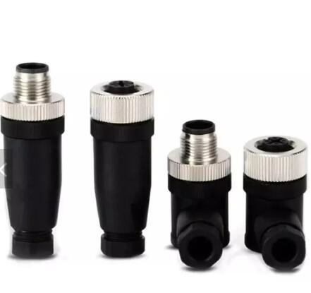 3 Pin 4 Pin Screw Shreaded M8 Circular Connector Male Female IP67 For Solder Sensor