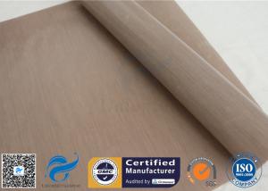 Quality 260℃ 230GSM Brown Ptfe Coated Fiberglass Cloth For Heat Press Transfer wholesale