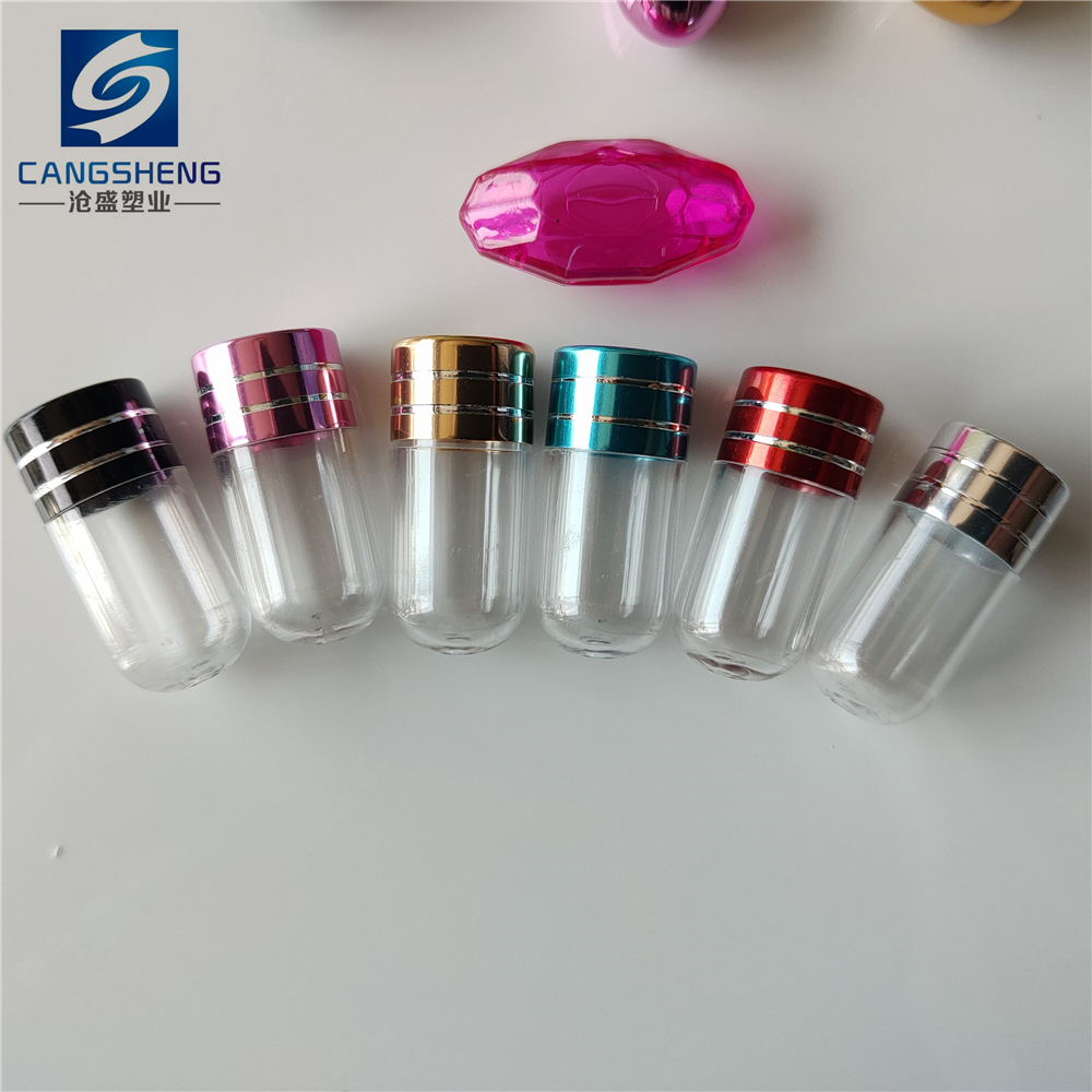 ISO9001 Purple Small Plastic Capsules 2g Tiny Pill Bottles