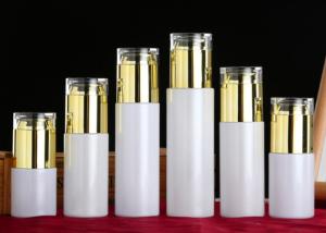Quality Pearl White 50ml 100ml Cosmetic Spray Pump Bottle Lead Free Sturdy Glass wholesale