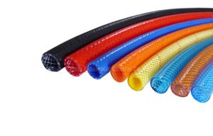 Quality 20Bar 12mm Double Layer Pneumatic Air Tubing , TPU Fiber Braided Air Hose wholesale