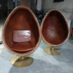 Nordic mid century leather living room furniture lounge sofa ball chair Aviator