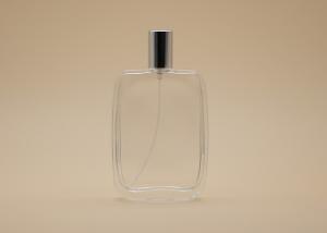 Quality 100ml Cosmetic Spray Bottle , Rectangle Perfume Bottle Silk Screen Printing wholesale