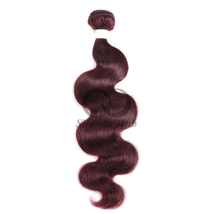 #99J Dark Wine Body Wave Remy Human Hair Bundles Sew In Weave Bundles Brazilian Bundle Deals