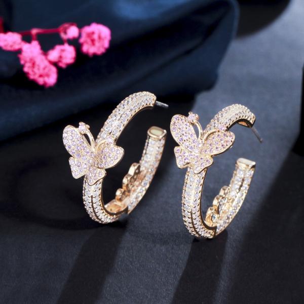 Fashion Trendy Butterfly Earring for Women Wedding Cute Butterfly Earring