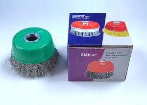 Quality Stainless Steel Wire 100mm Crimped Wire Cup Brush for Rust and Paint Removal wholesale