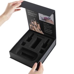 Quality Promotional Cardboard Black Cosmetics Recycled Paper Gift Boxes wholesale