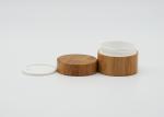 100g Round Bamboo Empty Cream Jar Leakproof Environmental Protection