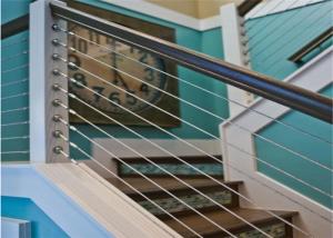Quality Construction Material Rod Balustrade Stainless Steel Wire Rope Balustrade Durable For Decks wholesale