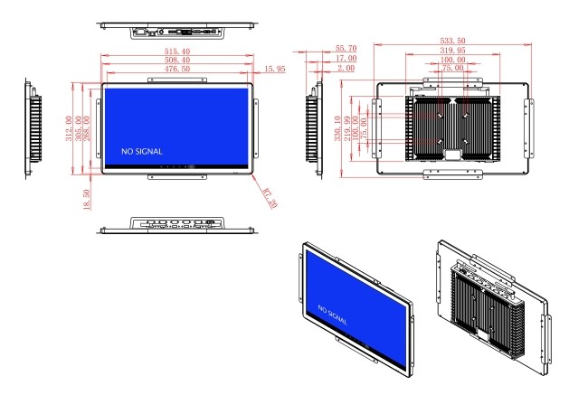 21.5-Inch Android Touch Screen for Digital Signage and Industrial Monitoring