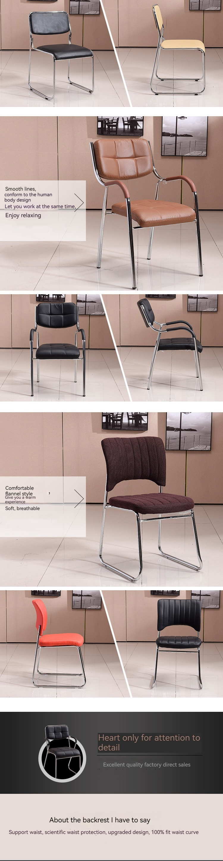 Mail Packing Office Chair Modern Ergonomic Reclining Mesh Executive PU Leather PC Chair