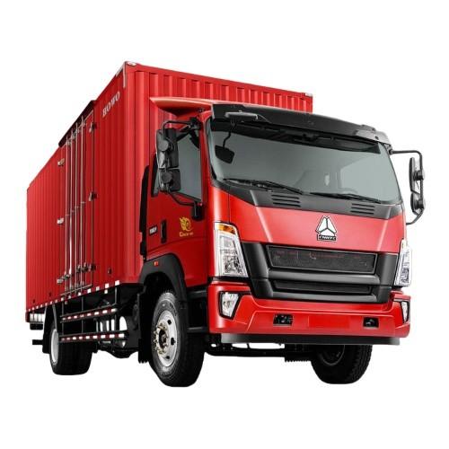 Light Duty Sinotruk Howo 4x2 6 Wheel Box Cargo Truck 140HP Lorry Truck With