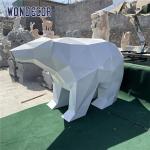 Outdoor Forged Sculpture Stainless Steel Geometry Polar Bear