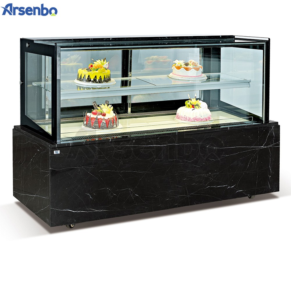 Stainless Steel 768W Dessert Display Fridge , Multipurpose Cake Showcase Refrigerator