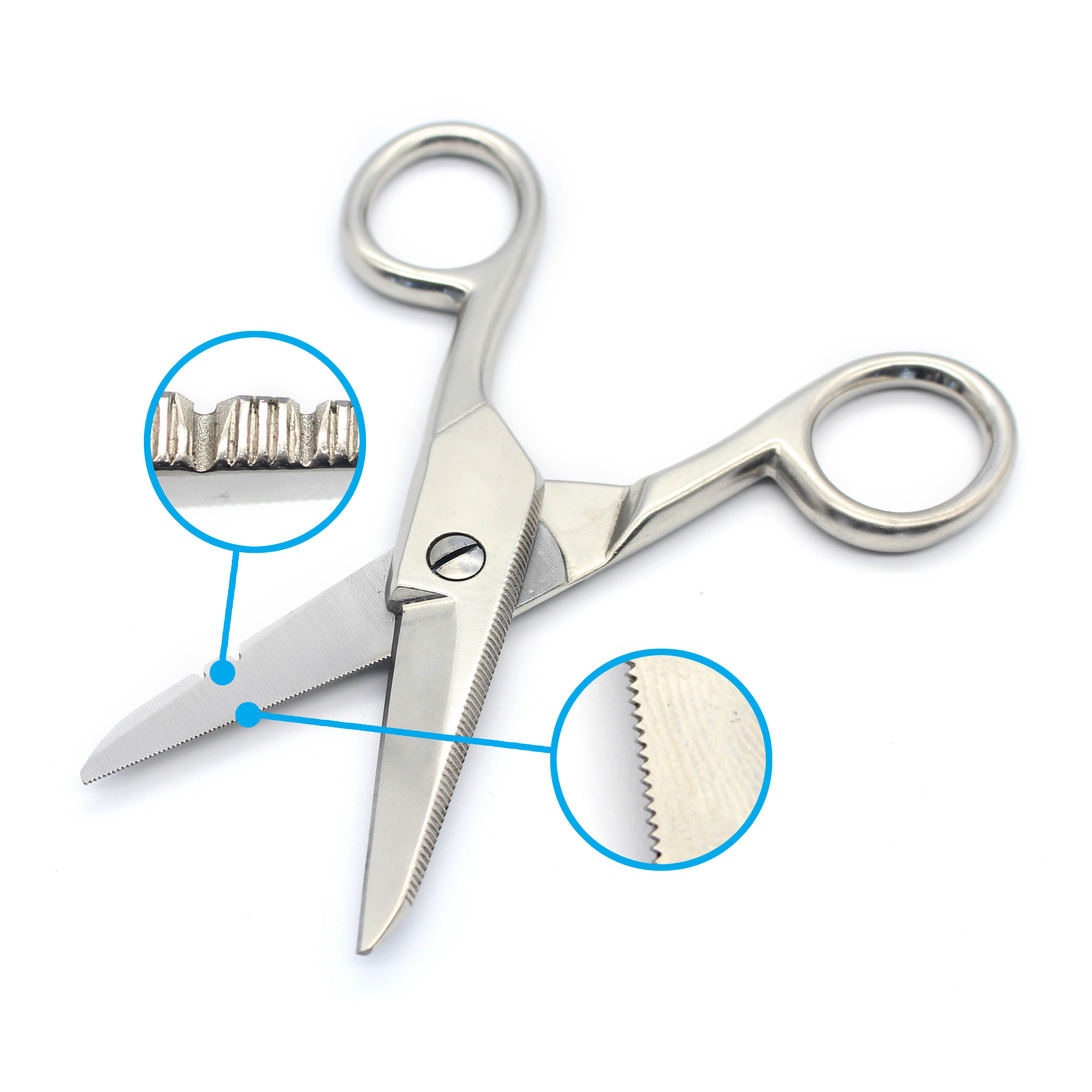 Industrial Grade Stainless Steel Electrician's Scissor Ideal for Telecom Applications