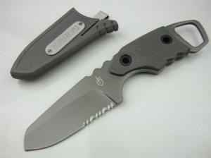 Quality Gerber survival knife grey titanium hunting knife wholesale