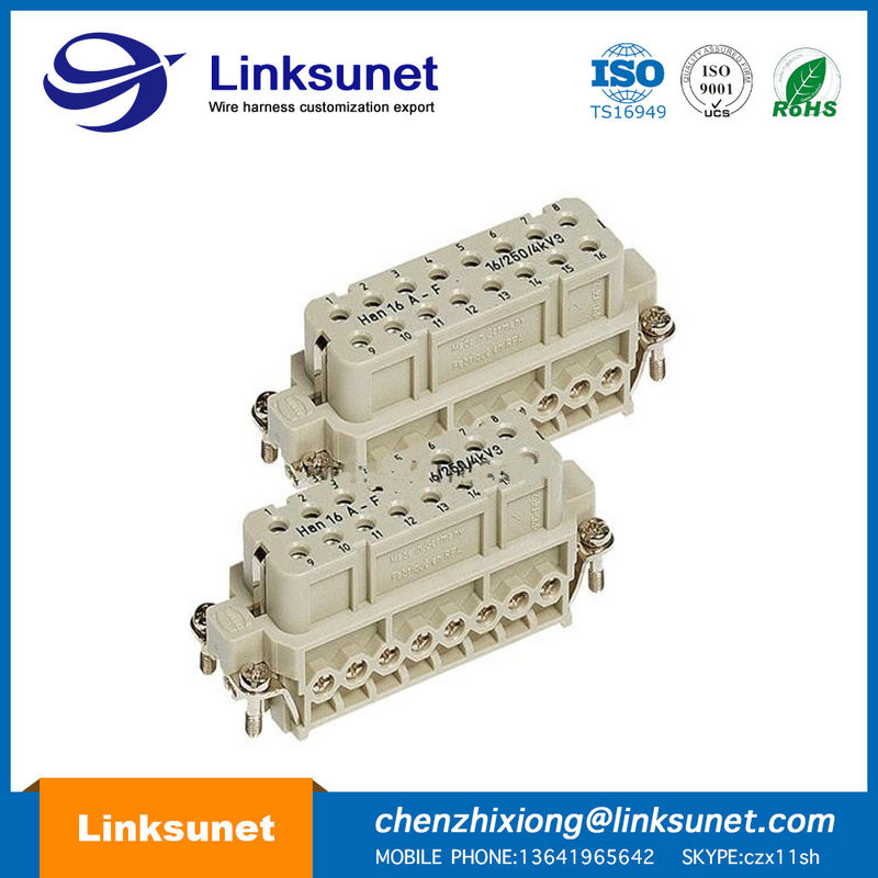 Two Modula Industrial Wire Harness Crimping Harting Industrial Connectors