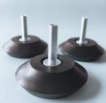 14mm Height Furniture Replacement Legs M6X25mm Leveling Swivel SS Adjustable