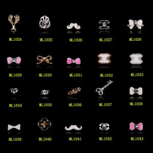 Quality Nail Jewelry Zircon Alloy Glitter Alloy Rhinestone Nail Art Sticker Slices ML1024-1043 wholesale