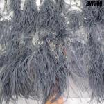 Outdoor Furniture Fabric Vinyl Woven Mesh with Net Lace and Glitter Ostrich