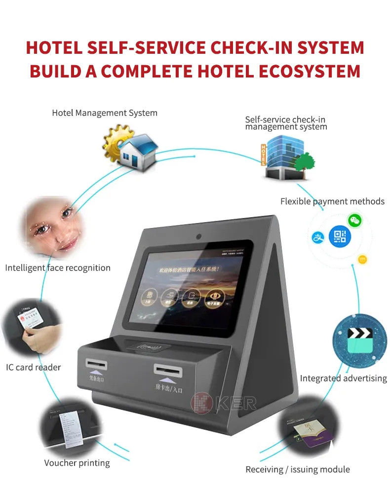 Hotel Check In Passport Scanner Kiosk Android Self Service Check In And Check Out Terminal Self Service Terminal
